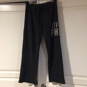 PINK black boyfriend sweatpants
